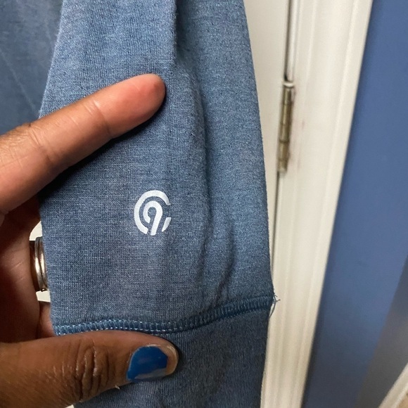 CHAMPION Womens Shirt Size L(12-14) Long Sleeve Striped Print Gray Active Top. - Picture 3 of 9